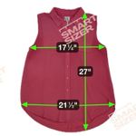 Worthington Sleeveless Button Up Collared Tank Top Coral Pink Women’s Size XS Photo 3