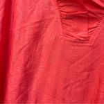 Crown & Ivy NWT  ruffle neck coral palm tree blouse size XL Photo 1