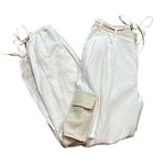 L'Academie Lena Cargo Pant White MEDIUM Jogger Linen Blokette Baggy $228 NEW Photo 3