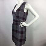Parker  Plaid Silk Dress Back Cutout Cinched Waist Size XS Photo 6