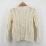 Elan  Josalee Button Front Knit Ruffle Cream Cardigan Sweater Small MSRP $160‎ Photo 5