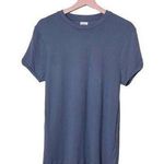ZARA blue top womens Medium crew neck lux tight knit short sleeve t-shirt Photo 0