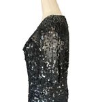 Vintage Stenay black silk and sequin cocktail dress Size M Photo 4