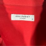 Equipment Red Coral Slim Signature Silk Button Down Top Photo 2