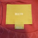 Anthropologie Maeve Women Coral Shift Dress Stretch Crew Neck Textured Design M Photo 9