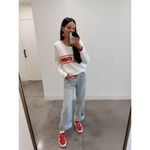 Free People We the Free Palmer Cuffed Baggy Jeans Wash La La Land Size US 27 NWT Photo 14