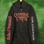 Cannibal Corpse Butchered at Birth Death Metal Band Zip-Up Hoodie Size 2XL Photo 0