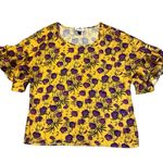 Delphi Collective Floral Sienna Top Size XS Yellow Photo 2