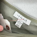 Topshop  Olive Green V-Neck Ribbed‎ Tank Top Double Strap Casual Womens NWT Photo 1