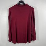 Lane Bryant Burgundy Mock Neck Long Sleeve Snap Detail Tunic Top Plus Size 26 28 Photo 2