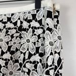 Karl Lagerfeld Paris Floral Pencil Skirt Women 10 Black White Lace Overlay Work Photo 2