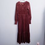 Baltic Born  Ingrid Chocolate Embroidered Velvet Maxi Dress Photo 5