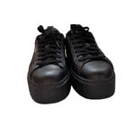 Puma Mayze Platform Sneakers Black Classic Wedge Low Boot Leather Logo Size 9 Photo 5