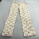 Garnet Hill Beige Cream Flannel Golf Theme 100% Pima Cotton Pajama Pants Large Photo 0