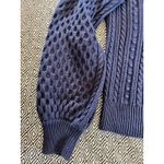 525 America 525 American Womens Pink Knit Sweater Knit Puff Top Large Blue Photo 2