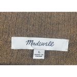 Madewell  Bowden Henley Sweater Coziest Yarn Womens L Brown Wide-Ribbed Wool Cozy Photo 3