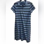 ✨Lands' End Women's Short Sleeve Polo Sz Small Blue Striped Dress✨ Photo 3