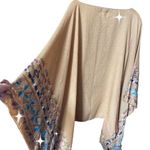Harvé Benard NWT Harve’ Bernard embroidered poncho top. One Size Photo 2
