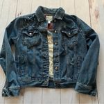 Forever 21 XXI Premium denim Gothic Distressed Studded Denim Jacket Sz S Skater Photo 0