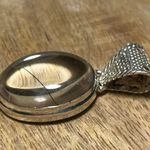 Sterling Silver Clear Quartz Oval 925 Pendant Photo 7