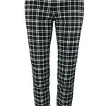 Soho Womens Black Plaid Checkered Skinny High Rise Trousers Leggings Pants S Photo 0