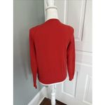WOMENS BODEN BUTTON DOWN Cotton Blend Cardigan SWEATER Red SIZE XS Photo 2