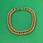 Titanium Steel Link Chain Bracelet for Men Women,Punk Hip Hop Bracelet Gold Photo 0