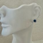 Olivia and Jackson Fine Silver Plated Halo Stud Earrings Set Photo 3