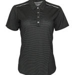 Adidas  Golf Black Microdot Technical Polo Shirt Women's L Dot Tennis Top Photo 0