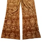 Beyond Yoga Best Dressed Pant Bronze Velvet Flare Leg Paisley Size Small NEW Photo 7