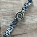 Bill Blass Vintage Ladies Watch Black Silver Dial Gold/Stainless Bracelet Photo 5