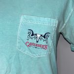 Comfort Colors CAVENDERS //  Mint Blue Green Graphic Tee T-Shirt Small Cancer Photo 3