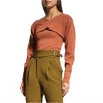 ALC Frank A.L.C greer bolero brown ribbed crop sweater Photo 1