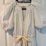 Ulla Johnson  Off-White Ecru Olina Pleated Cotton-Poplin Midi Dress Photo 4