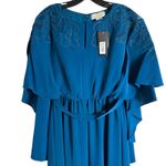 Sachin + Babi Wren Moroccan Blue Cape Embroidered Gown Size 4 Photo 4