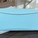 Kate Spade zippy pebbled leather shoulder bag & bifold wallet Perfect Pool blue Photo 3
