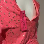 Lilly Pulitzer  Chianna silk dress in coral sands gold metallic silk size 10 NWT‎ Photo 3