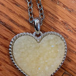 Lia Sophia “First Date” Heart Necklace – Silver Chrome Statement Pendant Photo 0