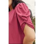 Summersalt The Luxe Pima Twist-Sleeve T-Shirt Dress Size Medium Dark Rose Photo 1