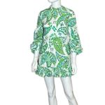STAUD Women’s Paisley Carolina Dress Green White Paisley Print Sz 2 Photo 1