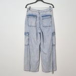 Sincerely Jules Light Wash Baggy Cargo Wide Leg Jeans Size 29 Baggy Cargo Jeans Blue Photo 4