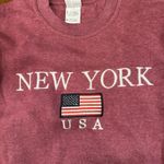 Wali USA‎ Women's Pink Embroidered New York City Logo Pullover Sweatshirt Medium Photo 1