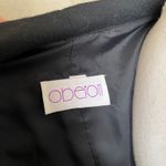 Vintage Oberon Black Wrap Style Maxi Dress Gold Buttons Long Sleeve Size 12 Photo 5