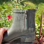 Lucky Brand  olive green lined Chelsea rubber rain boots Photo 3