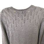 J McLaughlin Knit Crochet Knee Length Sweater Dress Size Small u Pointelle Patte Gray Photo 4