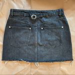 We The Free Urban Outfitters  Black Denim Mini Skirt Button Fly 26" EUC Photo 3
