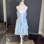Women’s Short Pale Blue Homecoming Party Halter Dress Corset Back Size 8 **READ Photo 3