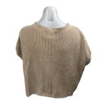 Lillusory Women's Beige Short Drop Sleeve Crew Neck Cropped Sweater Top Size M Size M Photo 1