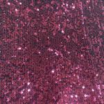 Wild Fable NWT  Dark Red Sequin Slip Dress Black Lace Trim Side Slit Medium Photo 6