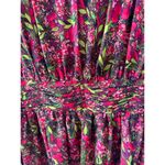 Julia Jordan Peasant Floral Gathered High Ruffle Neck Sheer Sleeves Mini Dress 8 Photo 4